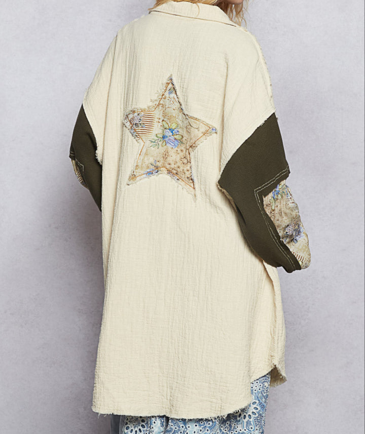 Balloon Sleeve Roomy Fit Shirt Top