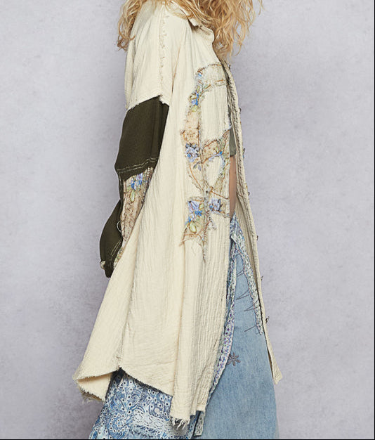 Balloon Sleeve Roomy Fit Shirt Top