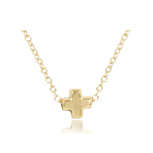 Enewton - Gold 16" Small Signature Cross Necklace