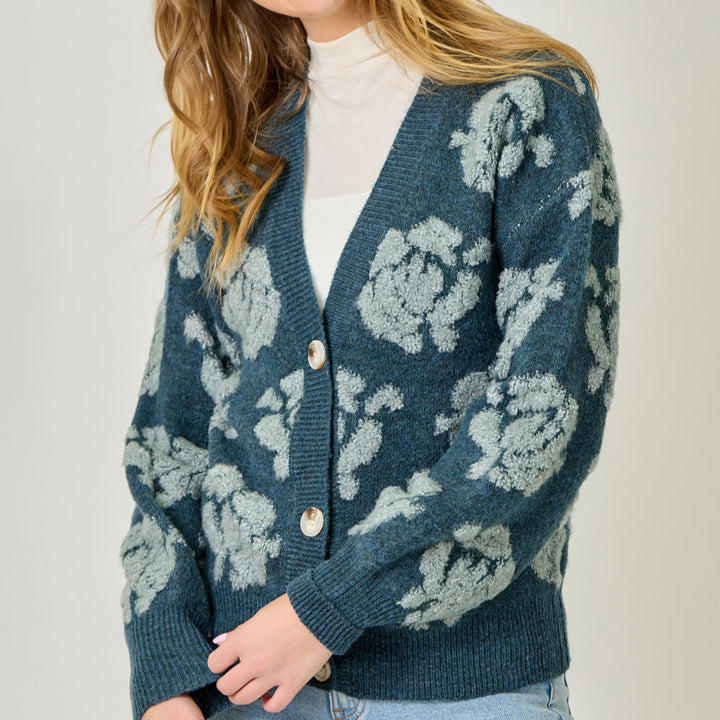 Floral Button Down Cardigan