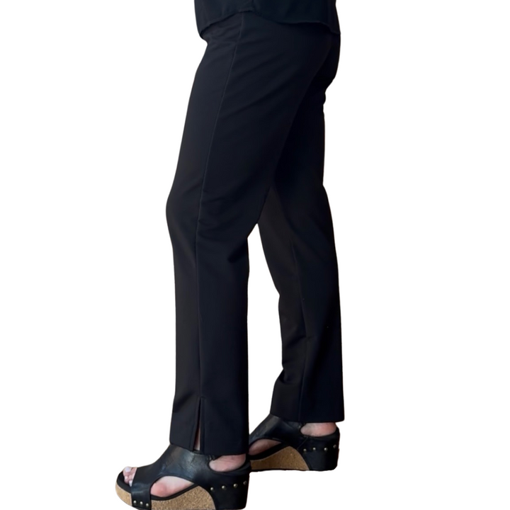 Faux Zip Front Ankle Pant