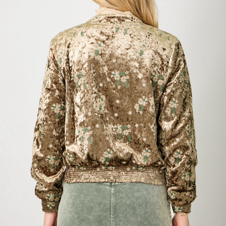 Embroidery Bomber Jacket