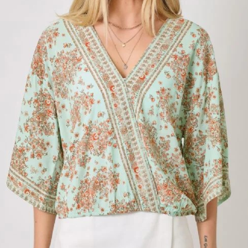 Broder Print Kimono