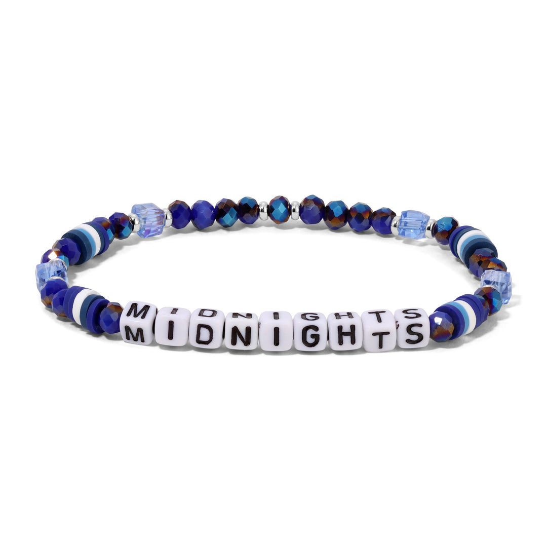 Bright 6.75" stretch bracelet with colorful disc beads and fine crystals—a vibrant, thoughtful gift for confident women 30+.