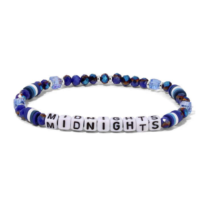 Bright 6.75" stretch bracelet with colorful disc beads and fine crystals—a vibrant, thoughtful gift for confident women 30+.