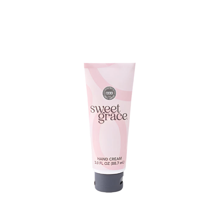 Sweet Grace Hand Cream – Nourishing shea butter and vitamin E lotion with exotic passion fruit, sparkling tea, and patchouli fragrance; top-selling oriental and spice skincare essential.