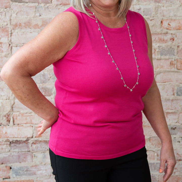 Jewel Neck Knit Tank