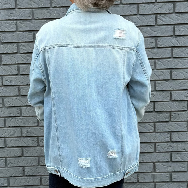 Loose Fit Distressed Jacket