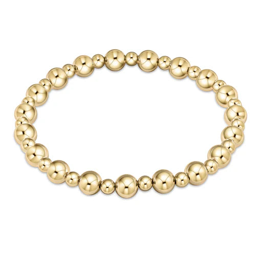 Enewton Extends- Gold Classic Grateful Pattern 6MM Bead Bracelet