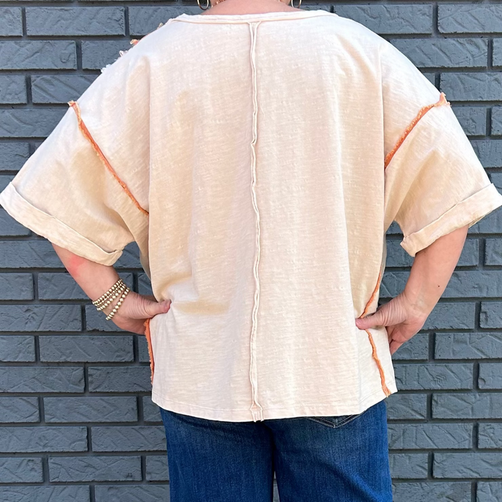 Short Sleeve Flower Patch Shirt