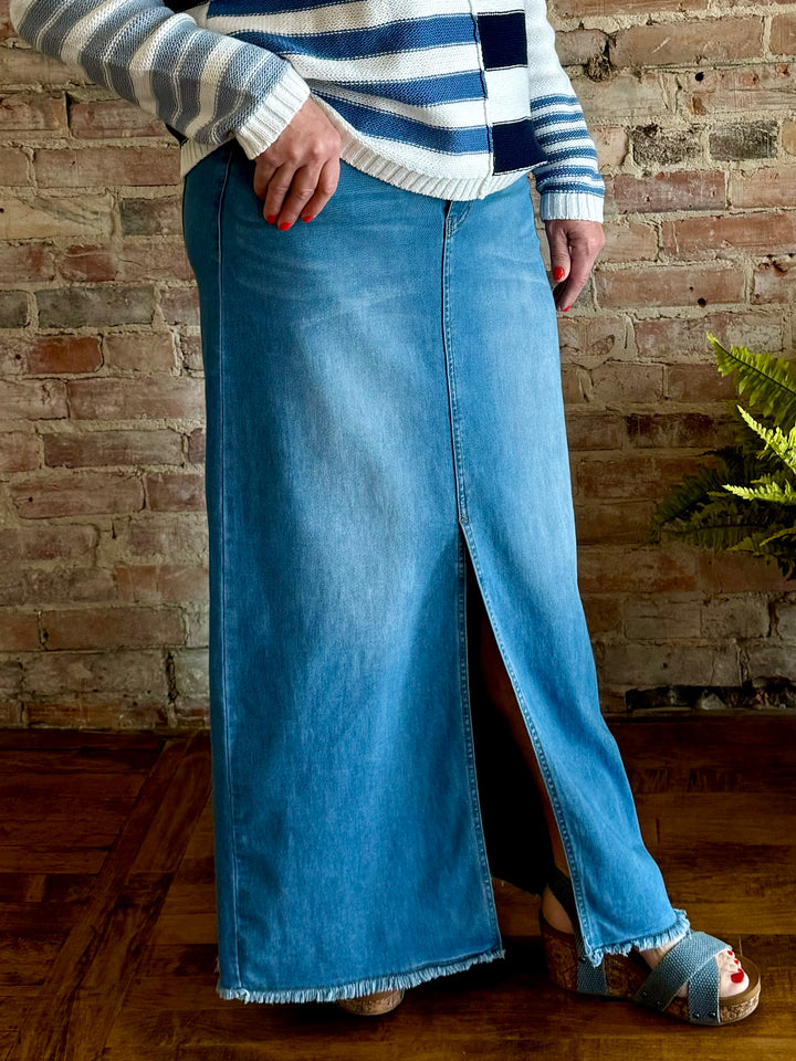 Full Length Denim Skirt