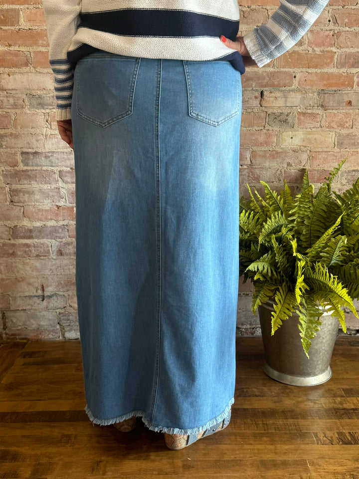 Full Length Denim Skirt