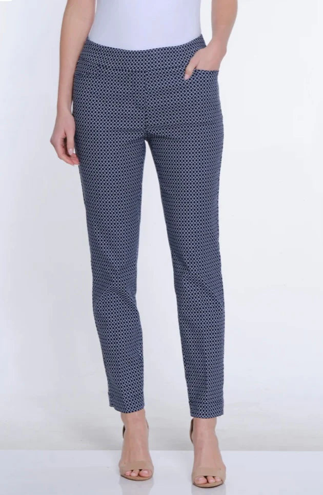 Patterned Pull-On Ankle Pant