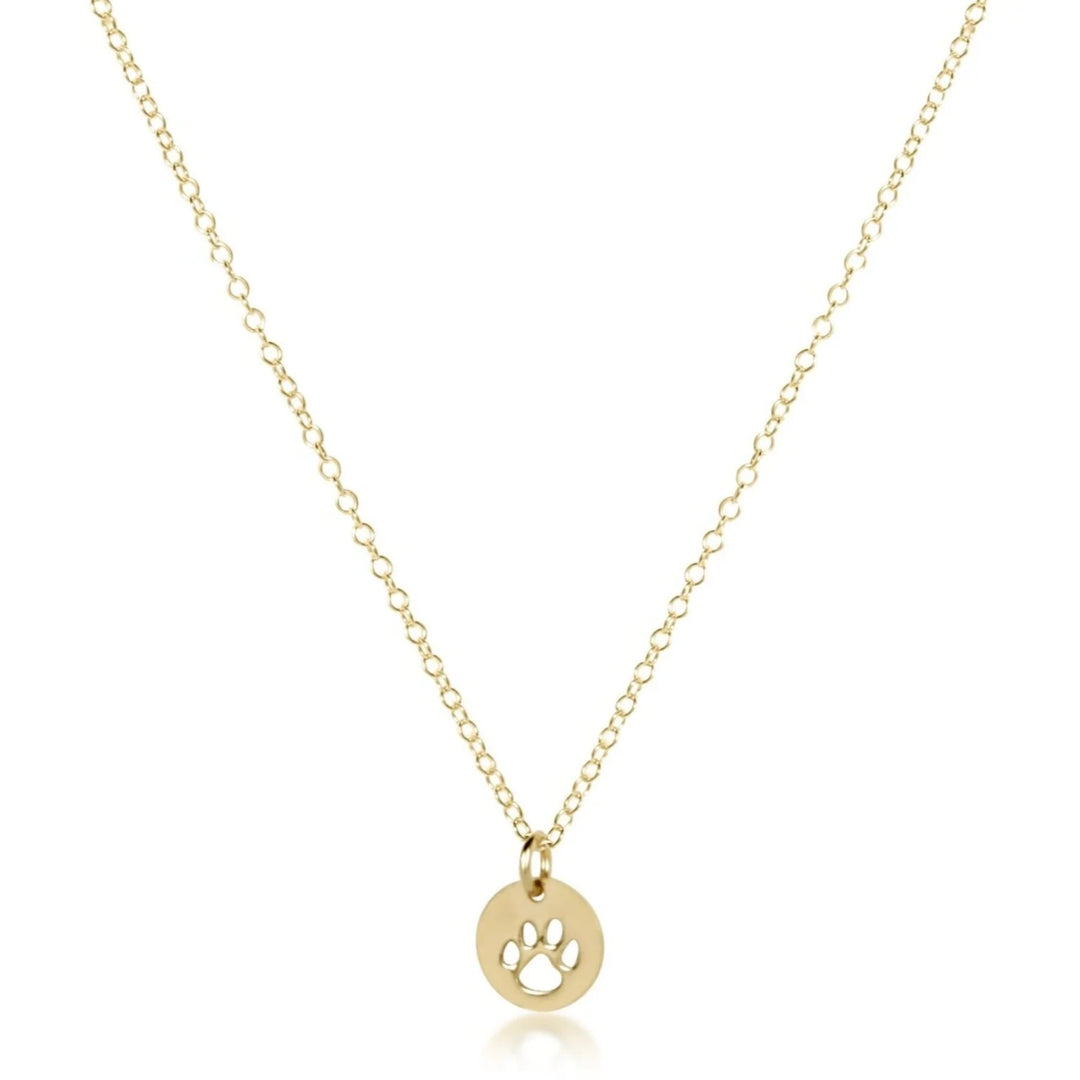 Enewton - Gold 16" Paw Print Disc Necklace
