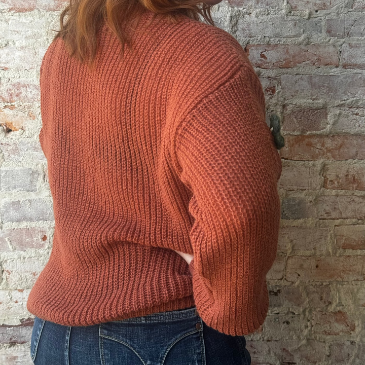 Stitched Letter Flower Sweater