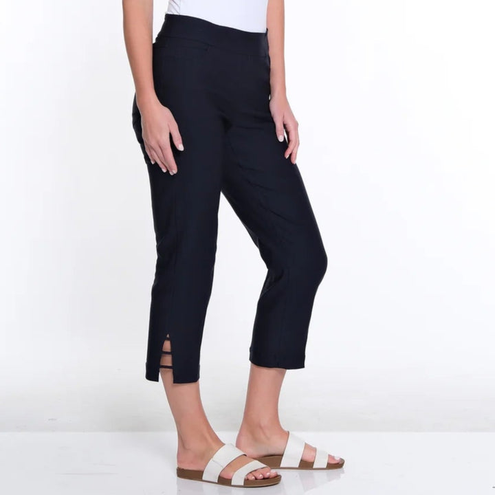 Fine Line Twill crop pants with stretch comfort and functional pockets—premium fit for confident women 30+ on the move.