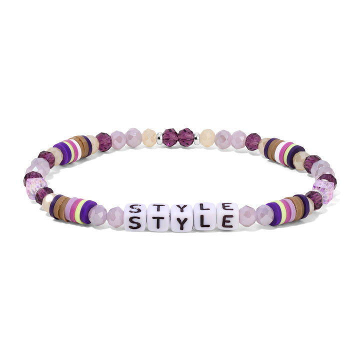6.75" colorful stretch bracelet with vibrant disc beads and fine crystals—a playful, elegant gift for stylish women 30+.