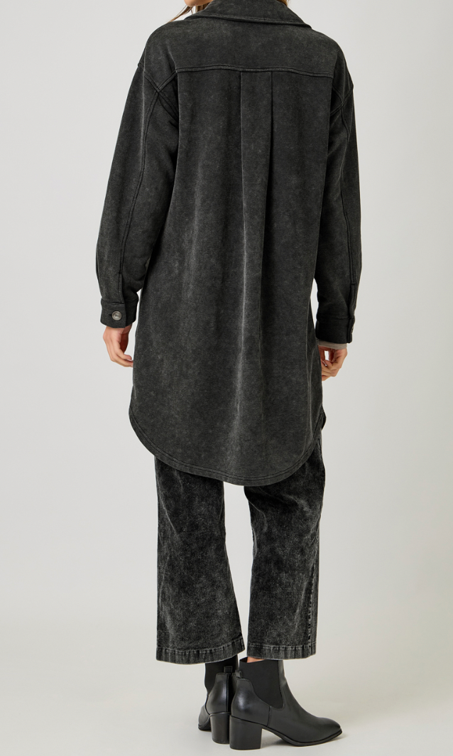 Washed Terry Long Jacket