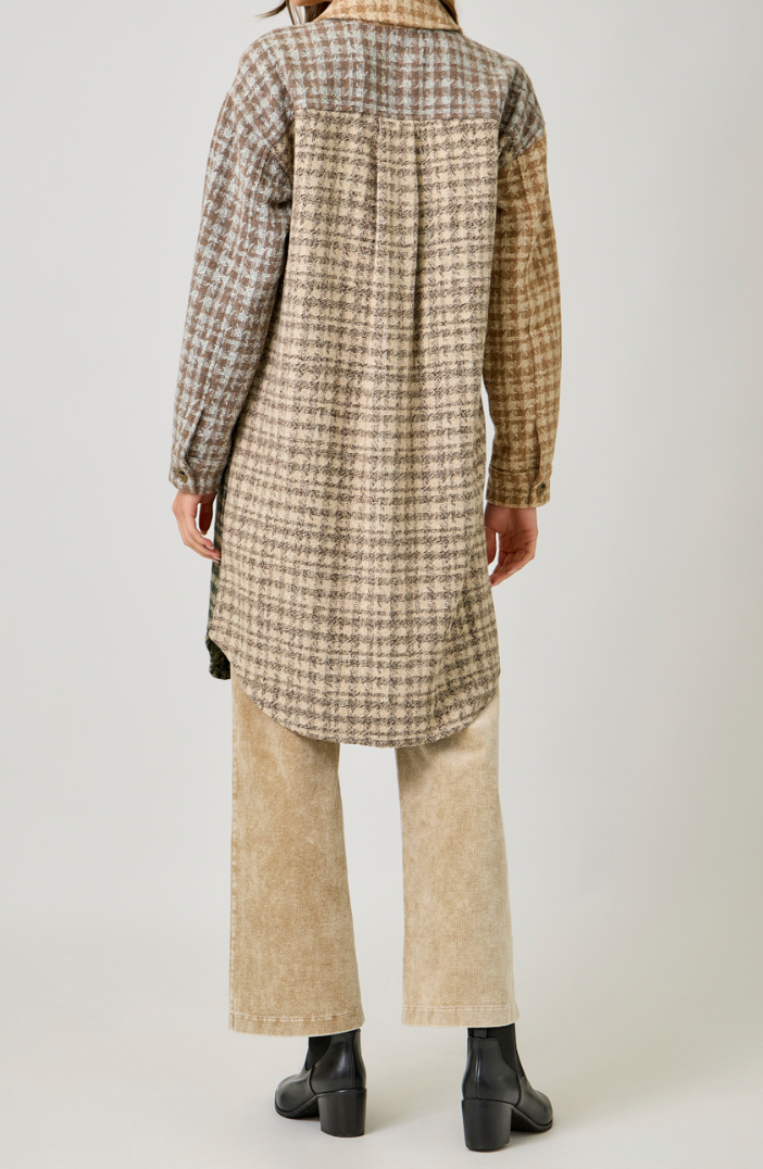 Color Blocked Long Jacket