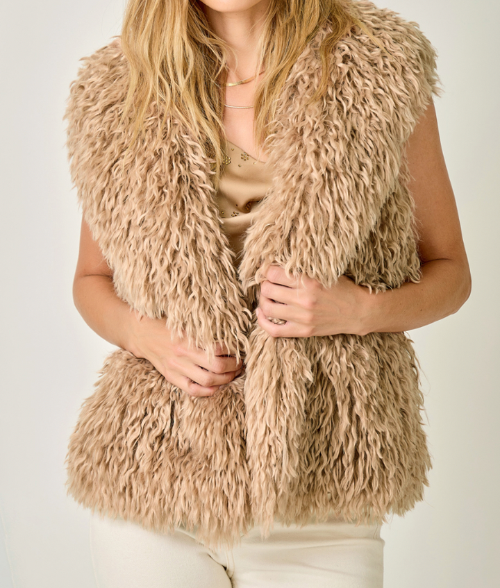 Shaggy Faux Fur Vest