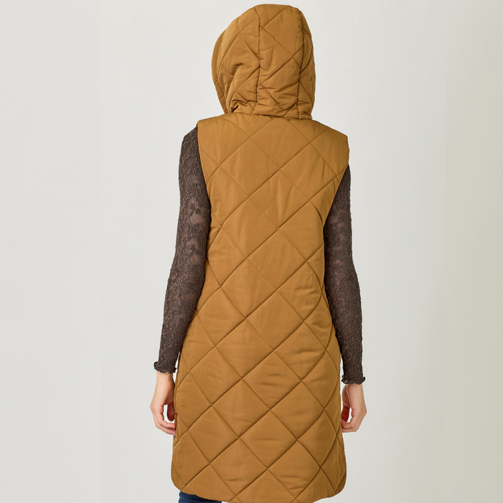 Quilted Puffer Hoodie Vest