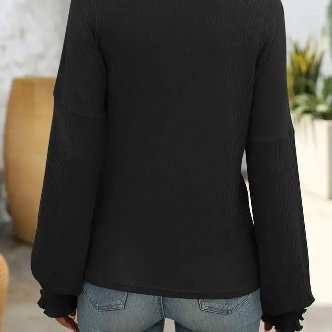 Loose Fit Striped Knit Pullover