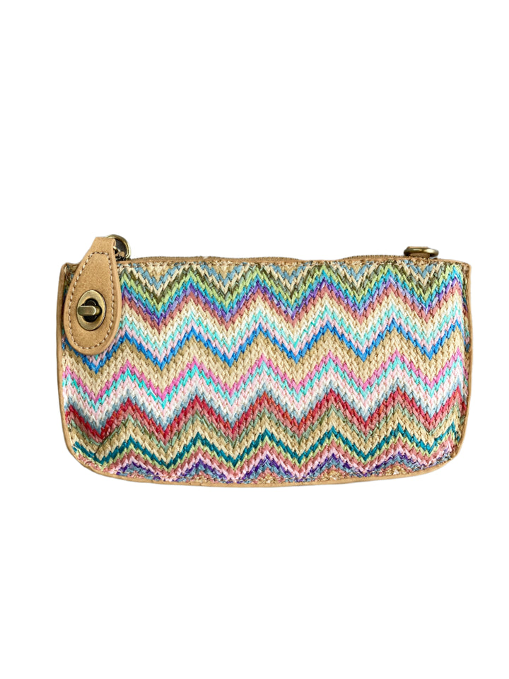Chic 9.5in vegan leather wristlet with turn lock top zip closure card slots and adjustable strap perfect for stylish women 30+ on the go