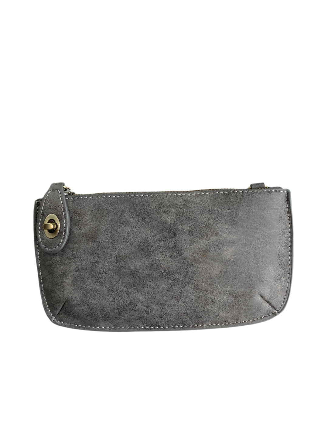 Chic 9.5in vegan leather wristlet with turn lock top zip closure card slots and adjustable strap perfect for stylish women 30+ on the go