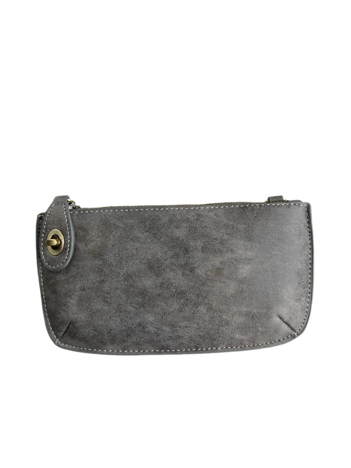Chic 9.5in vegan leather wristlet with turn lock top zip closure card slots and adjustable strap perfect for stylish women 30+ on the go