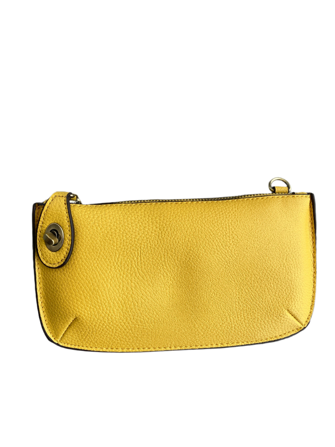 Chic 9.5in vegan leather wristlet with turn lock top zip closure card slots and adjustable strap perfect for stylish women 30+ on the go