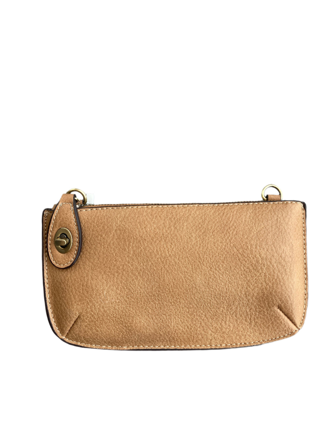 Chic 9.5in vegan leather wristlet with turn lock top zip closure card slots and adjustable strap perfect for stylish women 30+ on the go