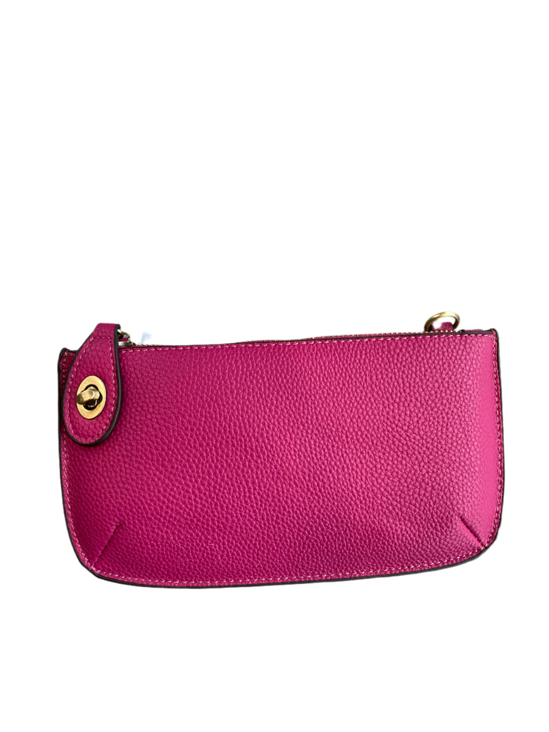 Chic 9.5in vegan leather wristlet with turn lock top zip closure card slots and adjustable strap perfect for stylish women 30+ on the go