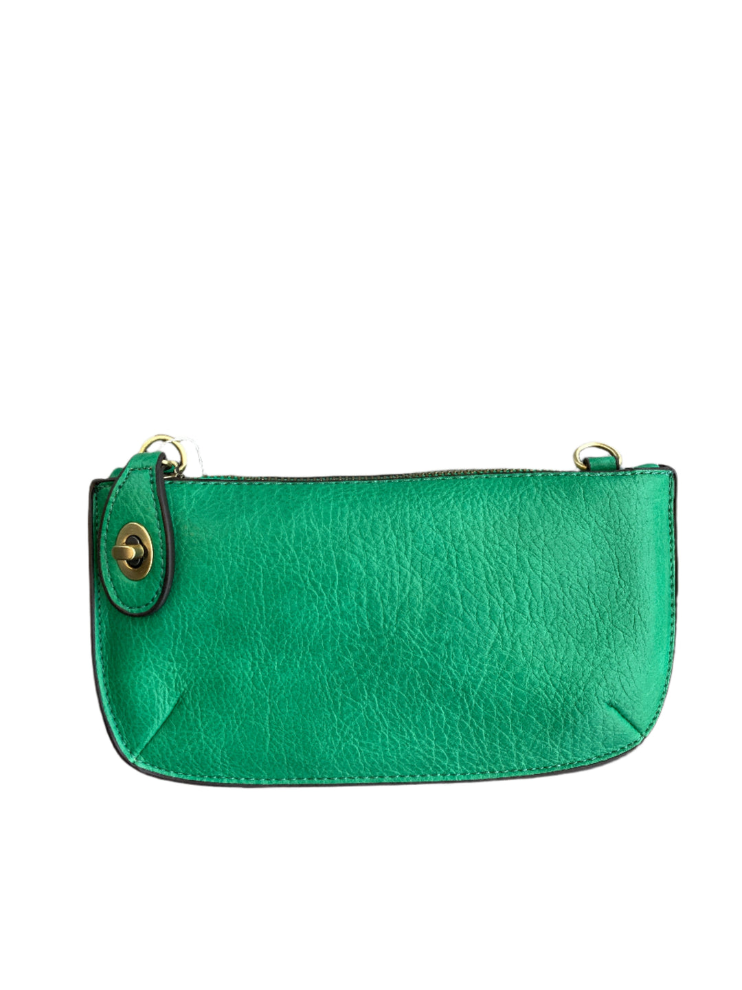 Chic 9.5in vegan leather wristlet with turn lock top zip closure card slots and adjustable strap perfect for stylish women 30+ on the go