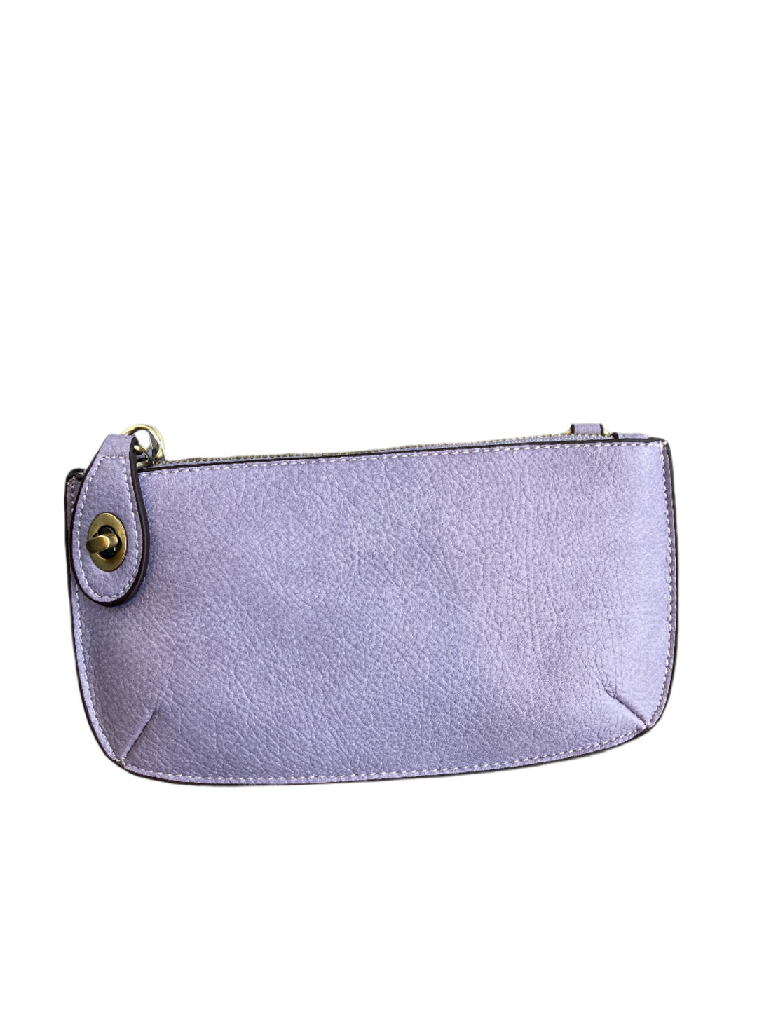 Chic 9.5in vegan leather wristlet with turn lock top zip closure card slots and adjustable strap perfect for stylish women 30+ on the go