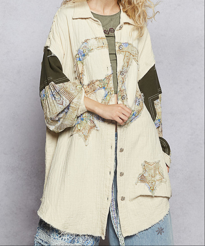 Balloon Sleeve Roomy Fit Shirt Top