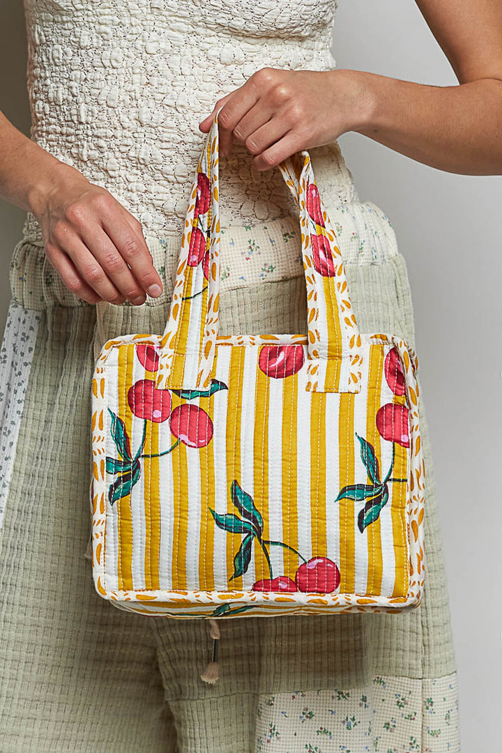 Mini Quilted Tote Bag