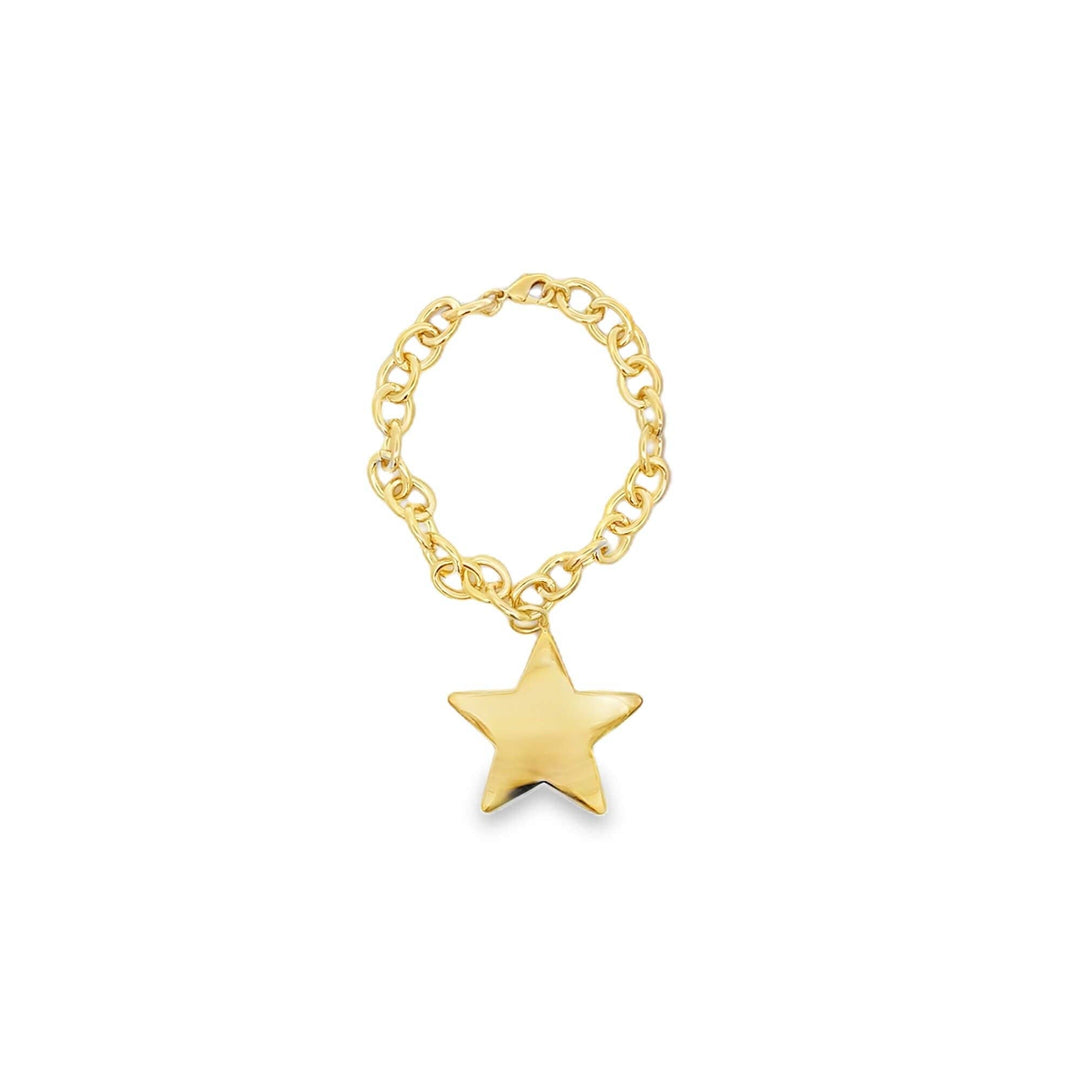 Chunky Rolo Chain Large Star Pendant Necklace