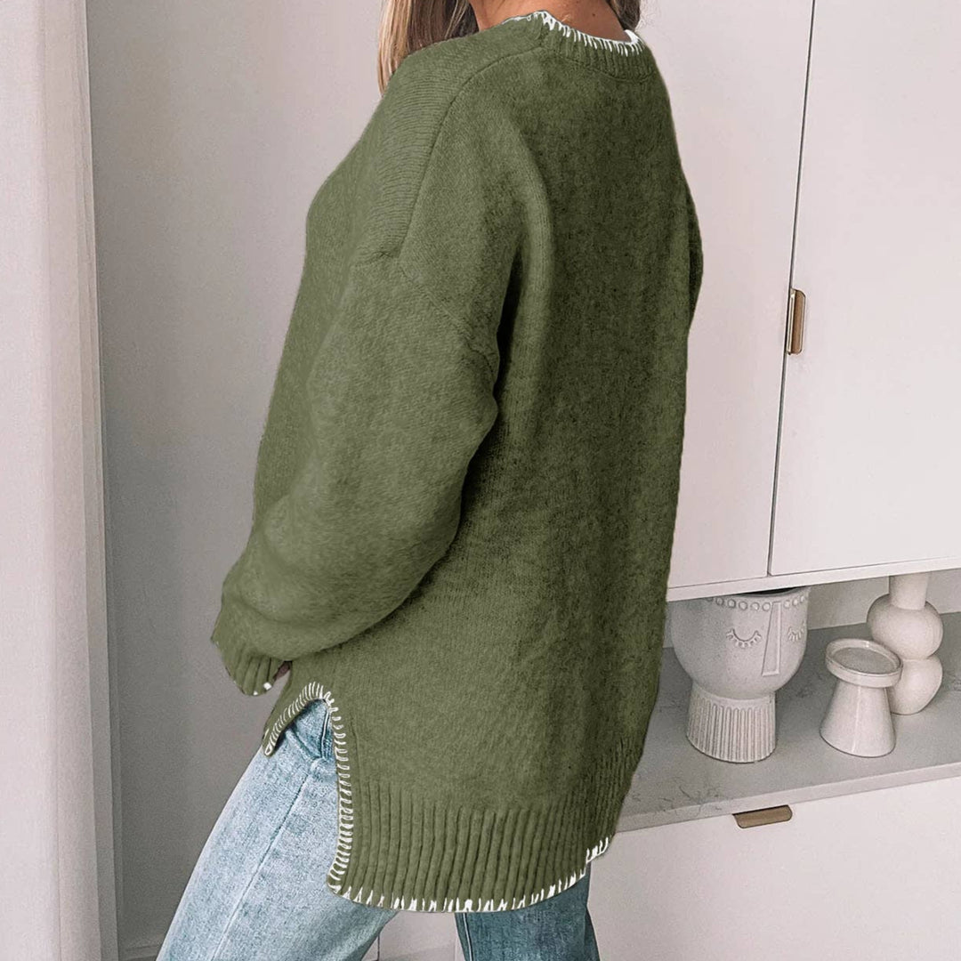 Split-end Pullover Sweater