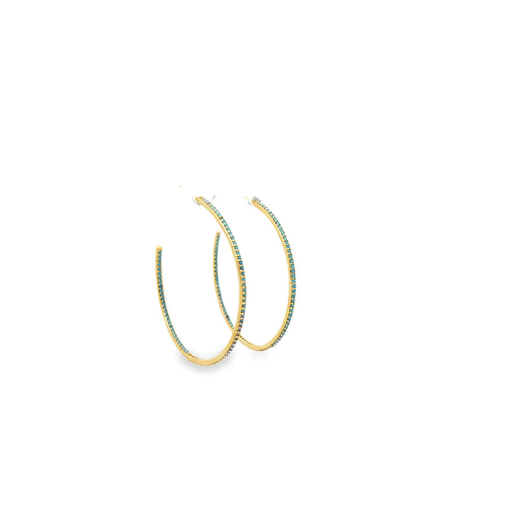Thin CZ Minimalist Hoop Earrings