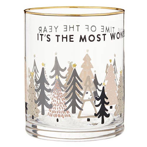 Most Wonderful Time Rocks Glass