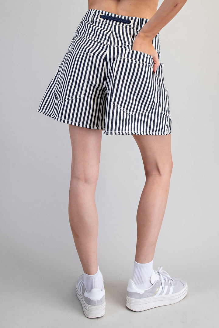 Blue Striped Shorts