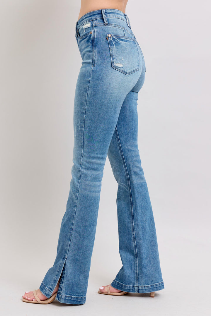 Judy Blue HW Side Slit Slim Boot