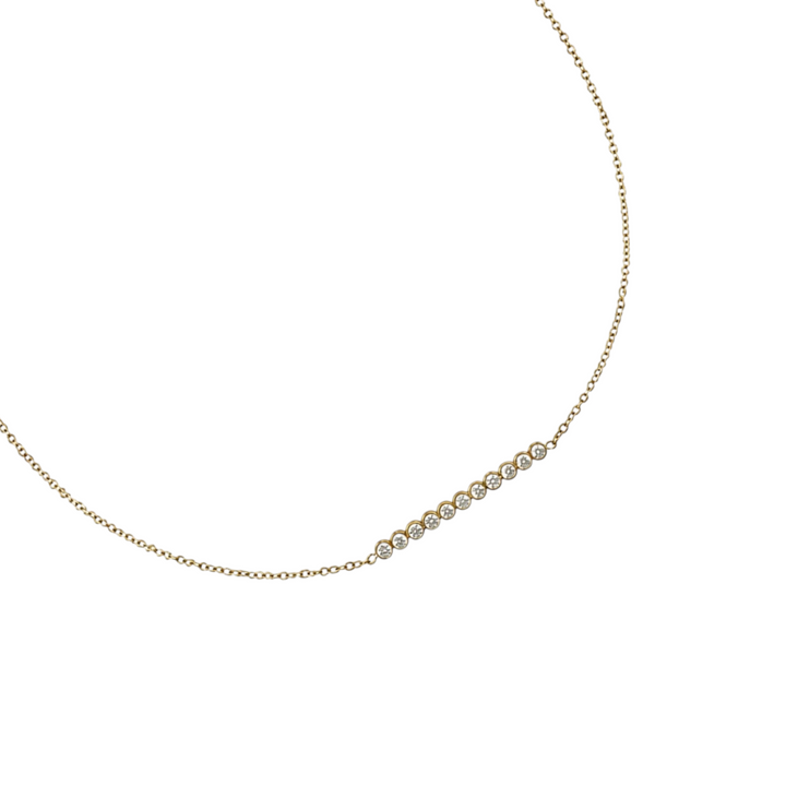 CZ Bar Water Resistant Necklace