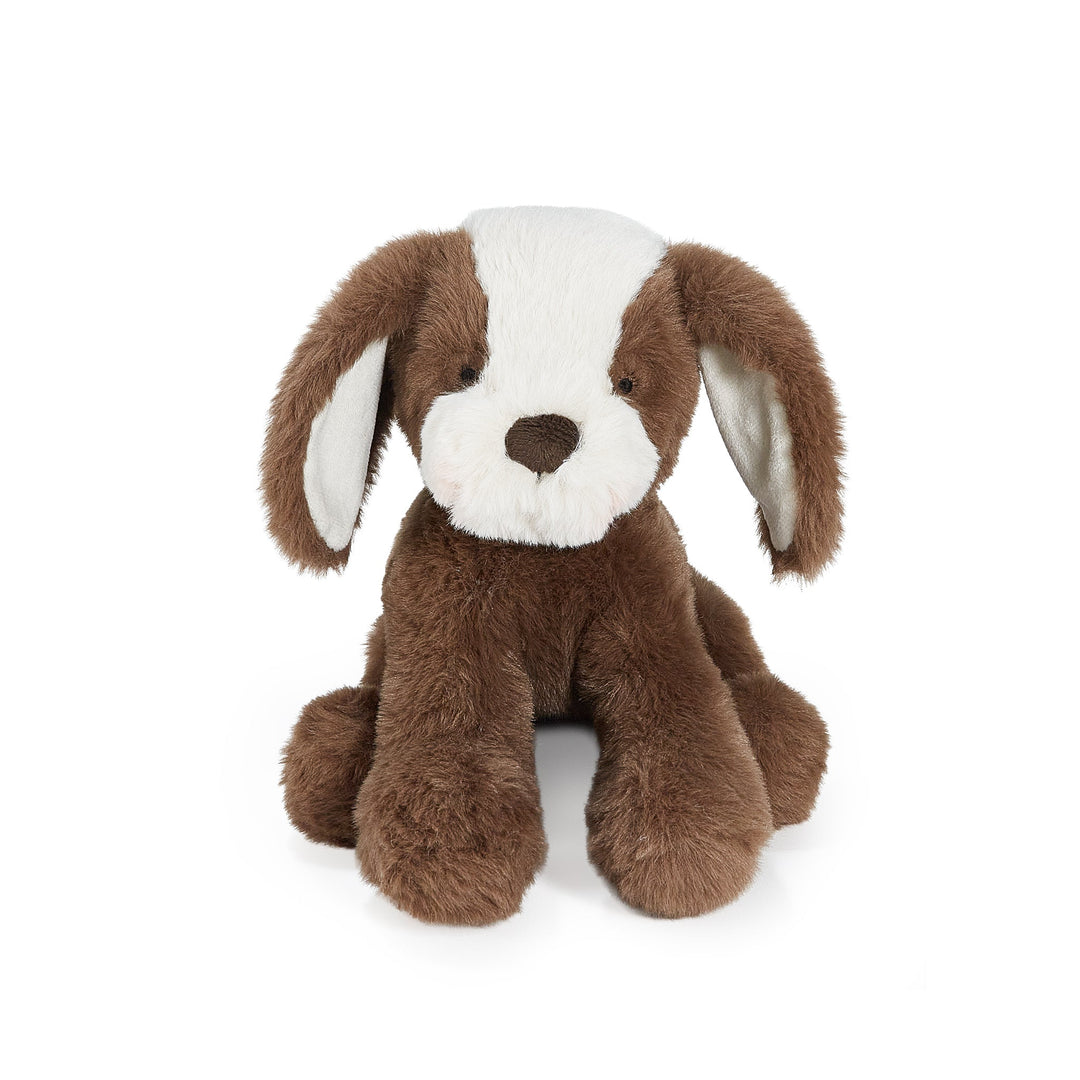 Bunnies By the Bay Little Floppy Mutt plush puppy in cocoa brown with cream accents