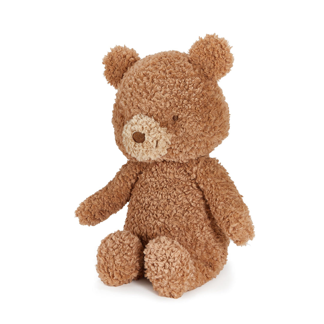 Bunnies By the Bay Brownie the Bear plush teddy bear in warm brown curly textured fabric