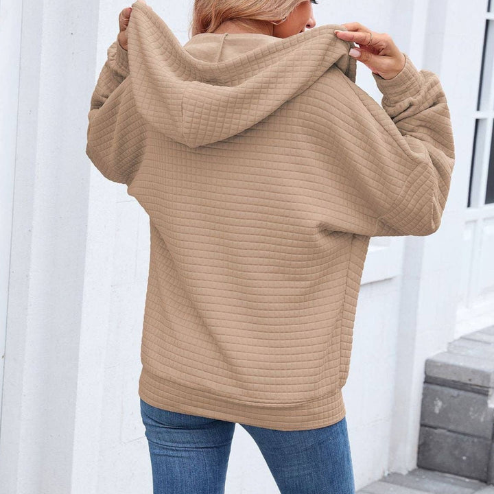 Quilted Zip-Up Hoodie Jacket