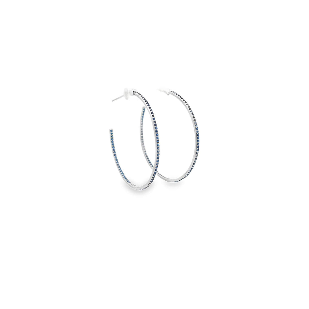 Thin CZ Minimalist Hoop Earrings