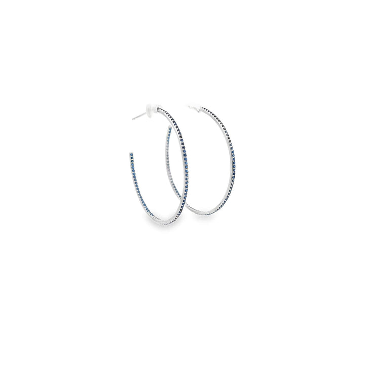 Thin CZ Minimalist Hoop Earrings