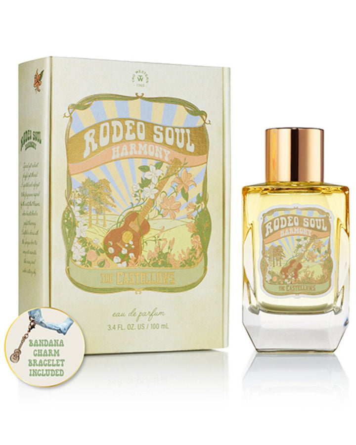 Rodeo Soul Harmony eau de parfum 100ml by Tru Fragrance with decorative green box and glass bottle