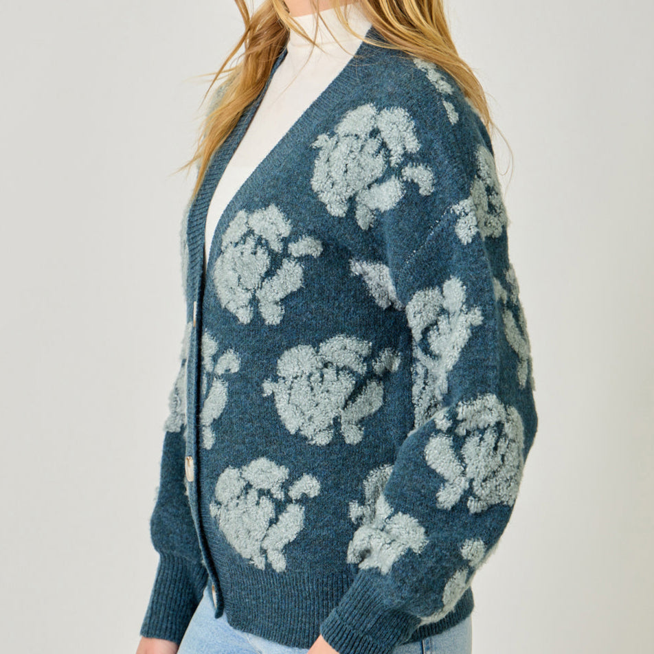 Floral Button Down Cardigan